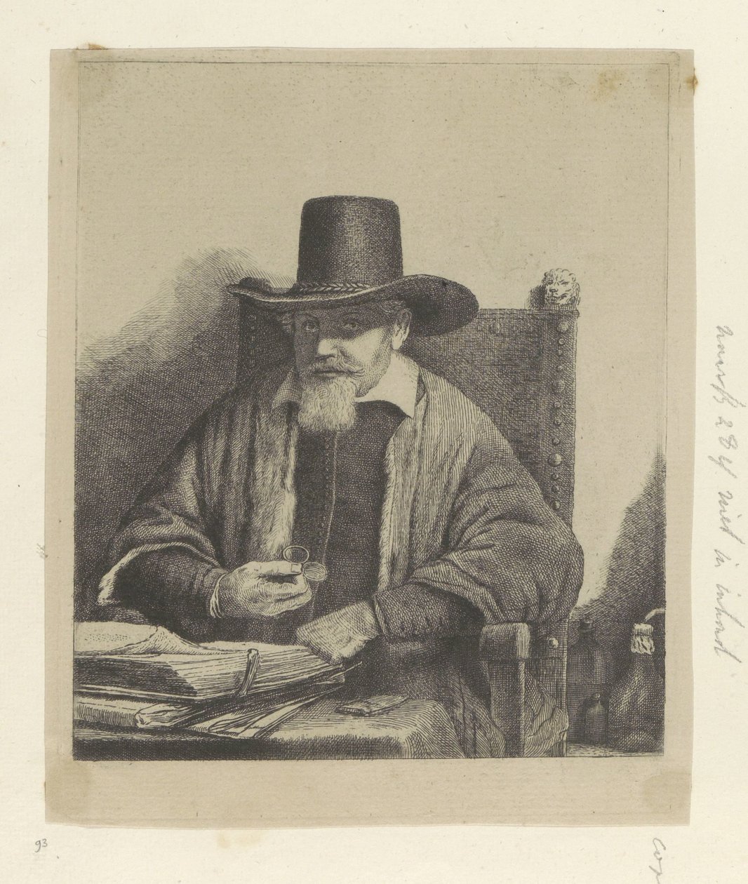 Portret van inspector Arnold Tholinx
Colecção de oitenta e cinco estampas originais (título da série) de Pierre François Basan