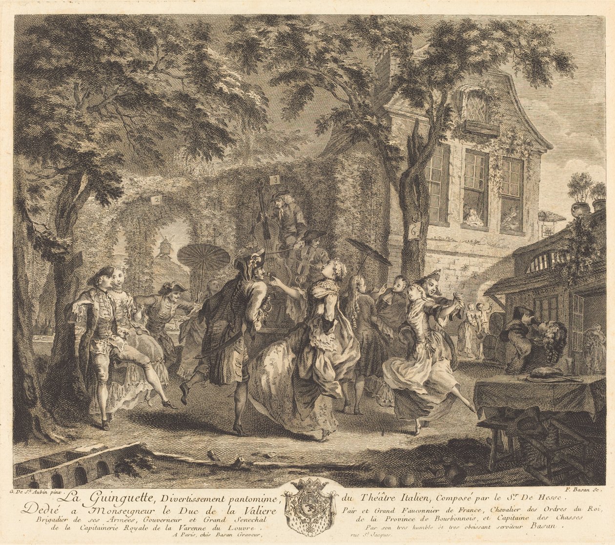 A Taberna de Pierre François Basan after Gabriel Jacques de Saint Aubin