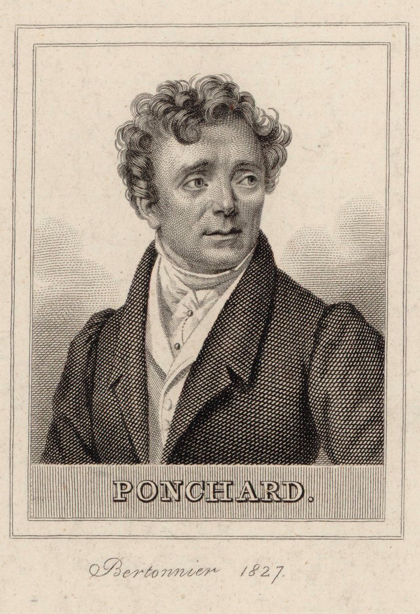 Retrato do cantor de ópera Louis Antoine Eléonore Ponchard 1787-1866 , 1827. de Pierre François Bertonnier