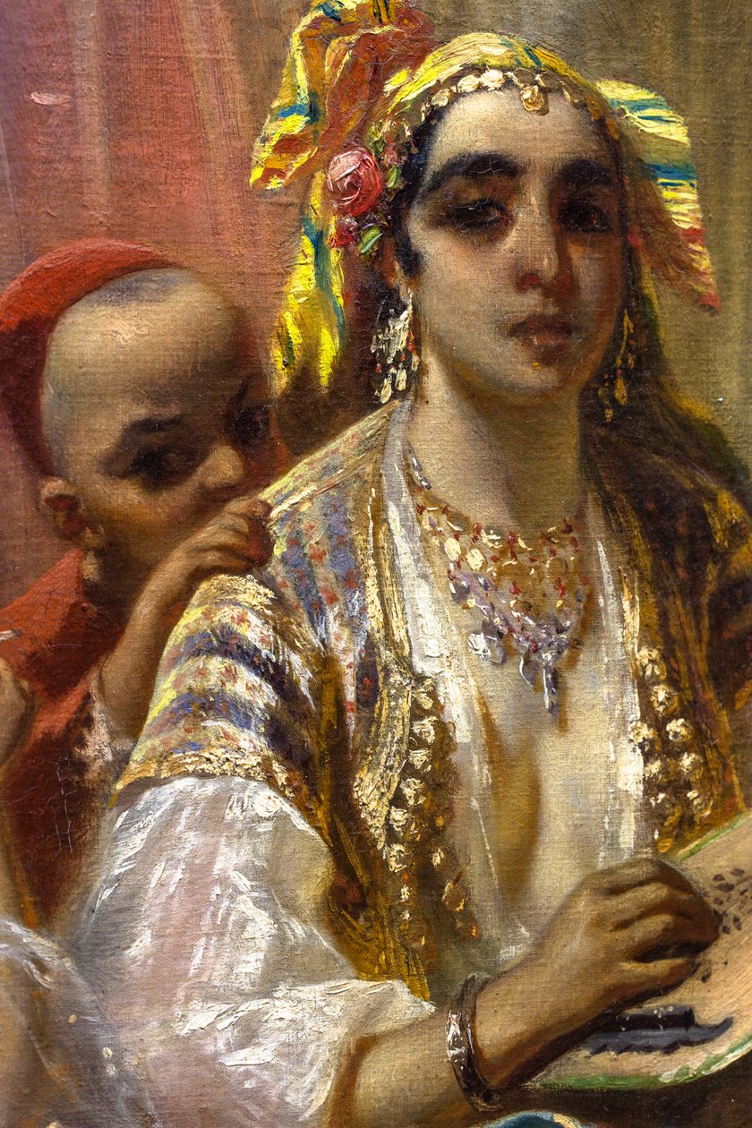 Mulheres de Argel, interior do pátio de Pierre François Eugène (after) Giraud