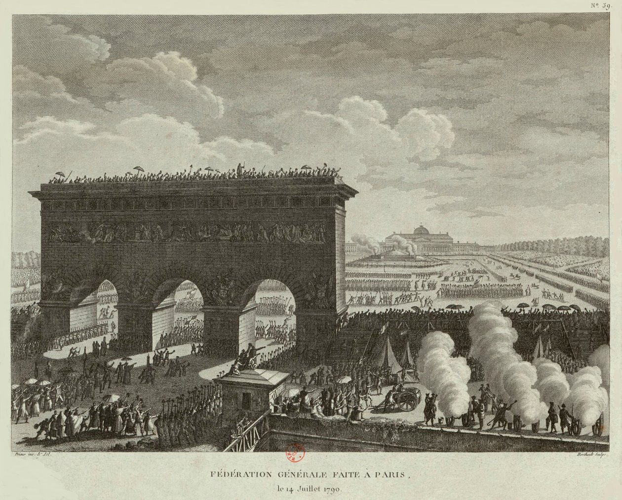 Federação Geral realizada em Paris a 14 de julho de 1790 de Pierre Gabriel Berthault
