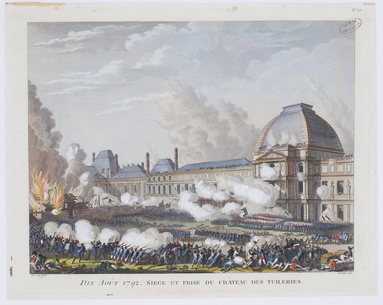 A invasão do Palácio das Tulherias em 10 de agosto de 1792, c. 1800 de Pierre Gabriel Berthault