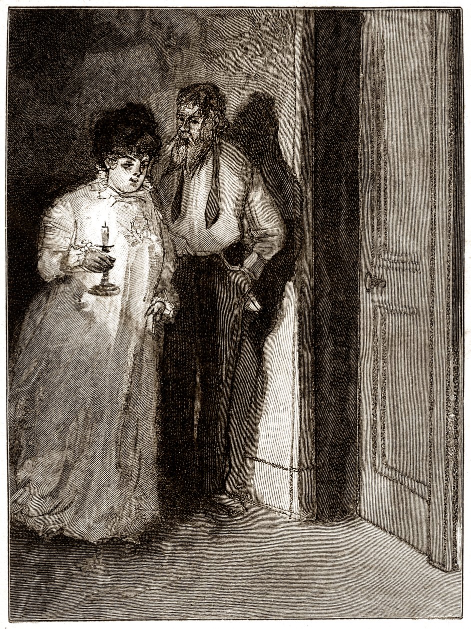 "Boule de Suif": Elisabeth Rousset recusa-se a dormir com Cornudet, início do século XX (ilustração) de Pierre Georges Jeanniot