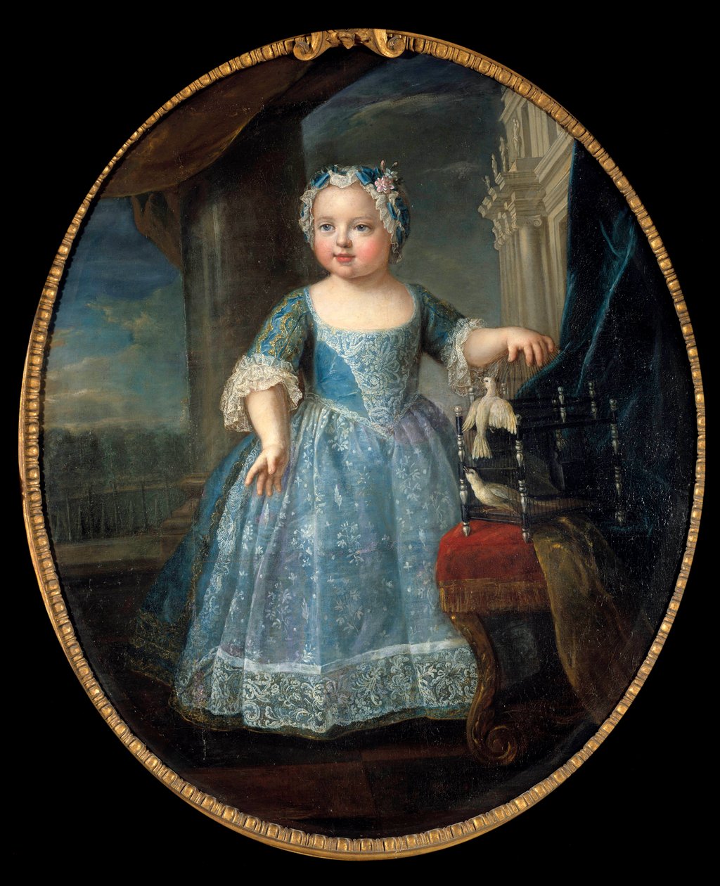 Retrato de Louise Marie, da França (1728-1733), de Madame, terceira filha de Luís XV Pintura de Pierre Gobert (1662-1744) Sol do século XVIII. 1,08 x 0,88 m. de Pierre Gobert