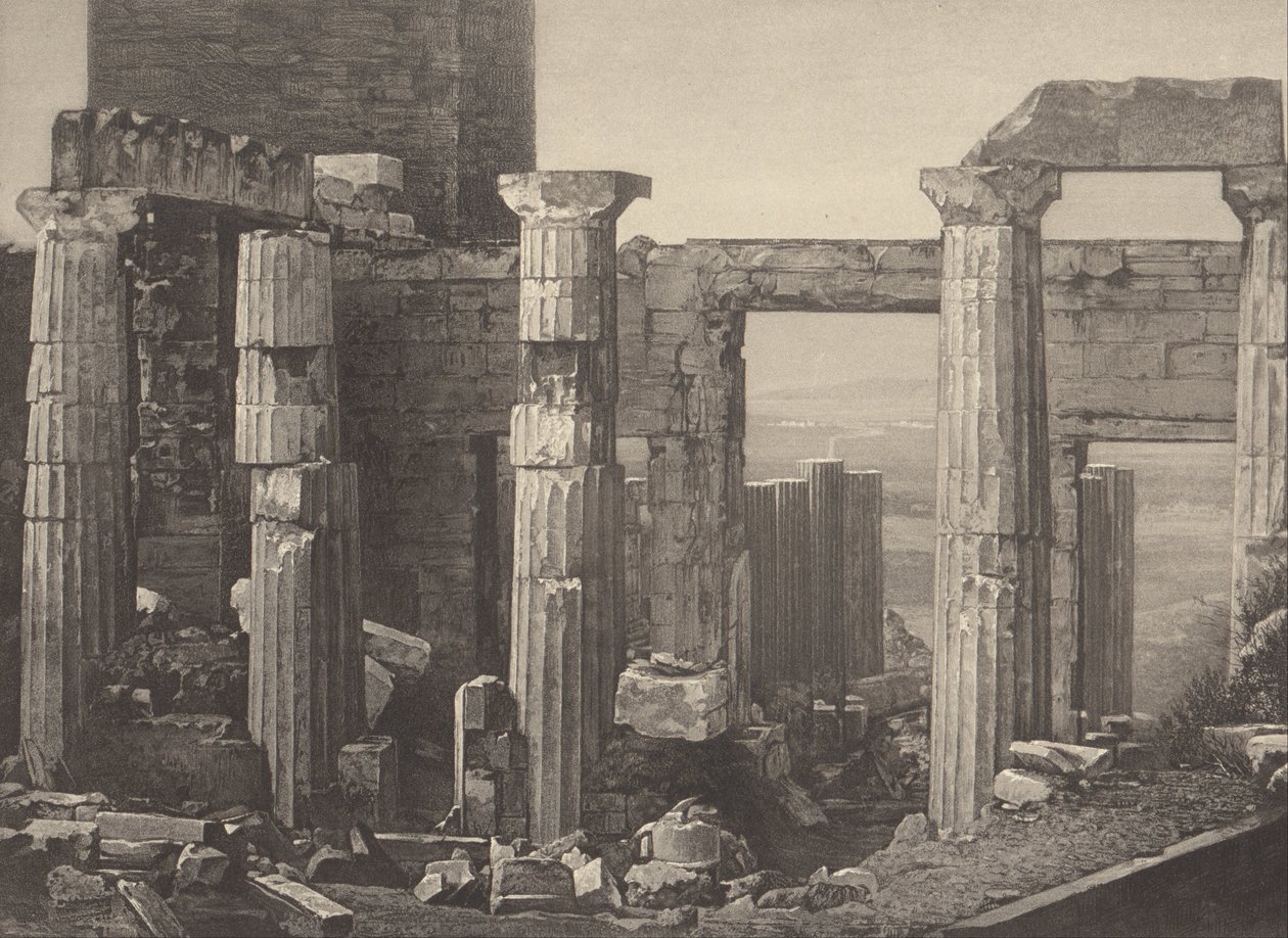 Grécia. Os Propylees em Atenas de Pierre Gustave Joly