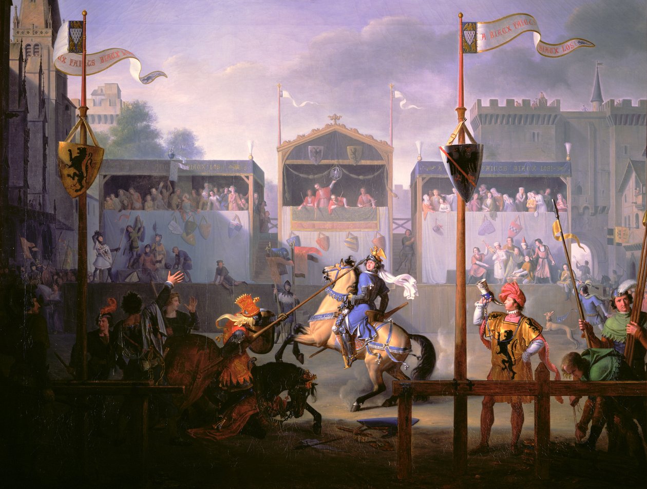 Cena de um torneio no século XIV, 1812 (para detalhes ver 89703) de Pierre Henri Revoil