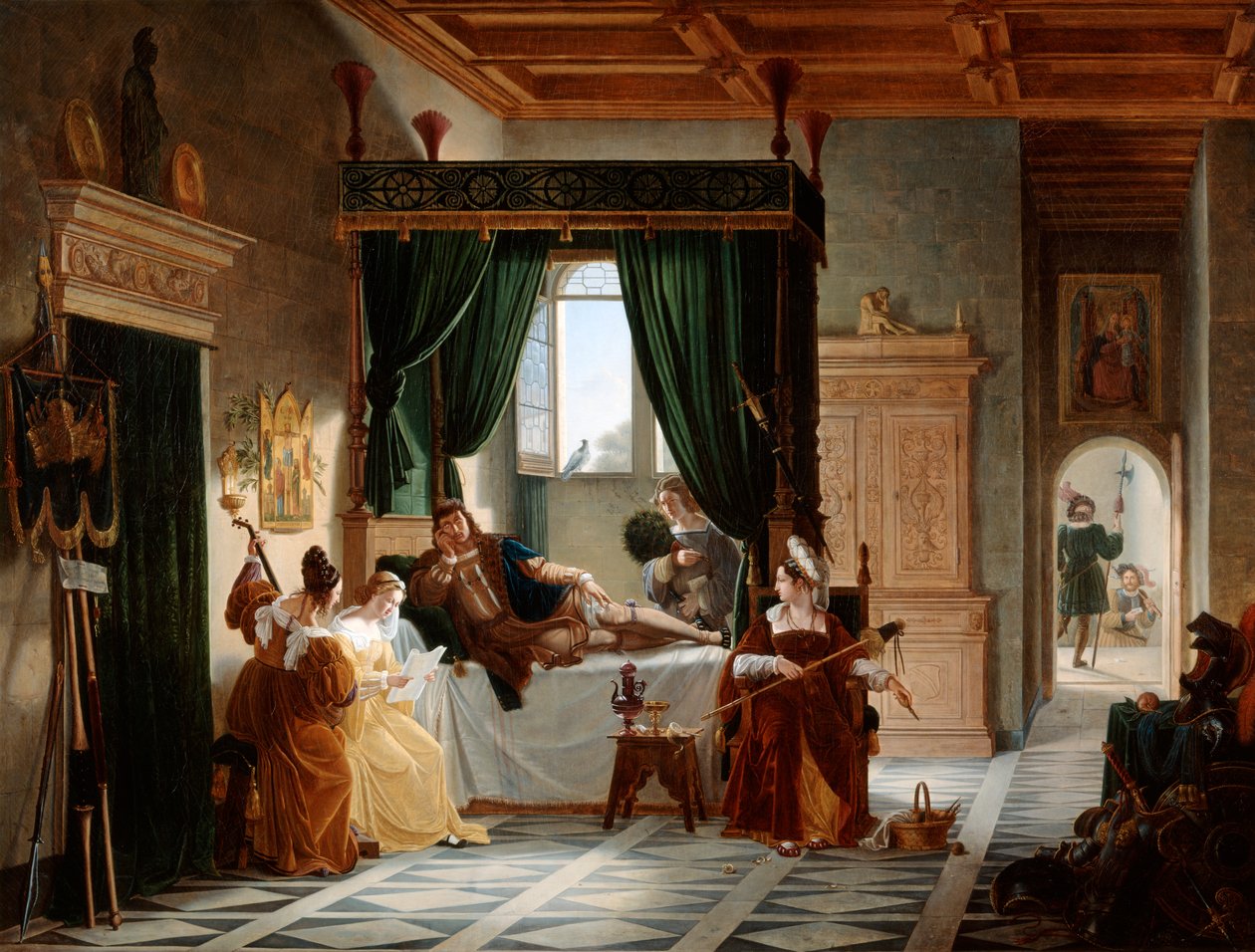 A convalescença de Bayard, c1796-1842 de Pierre Henri Revoil