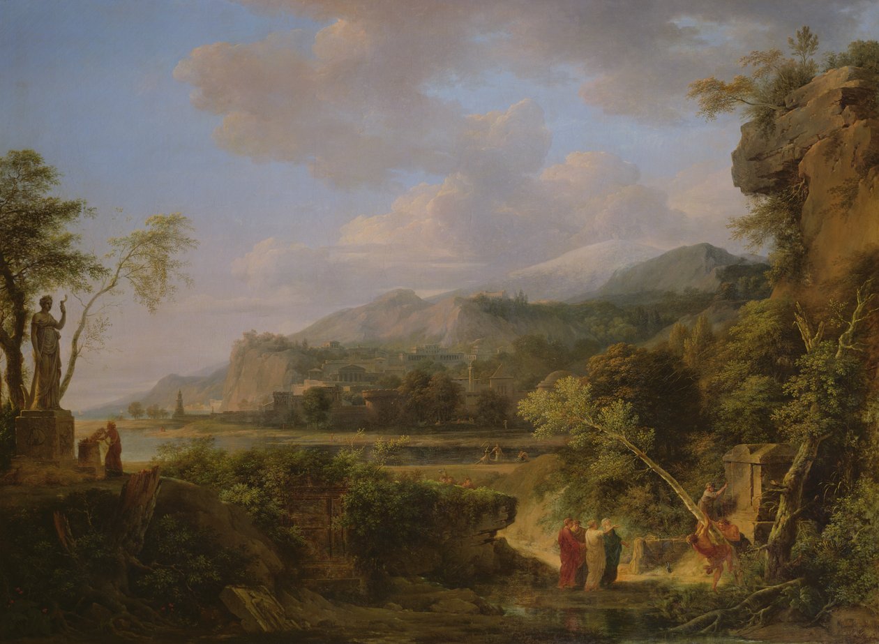 Cicero Descobrindo o Túmulo de Arquimedes, 1787 de Pierre Henri de Valenciennes