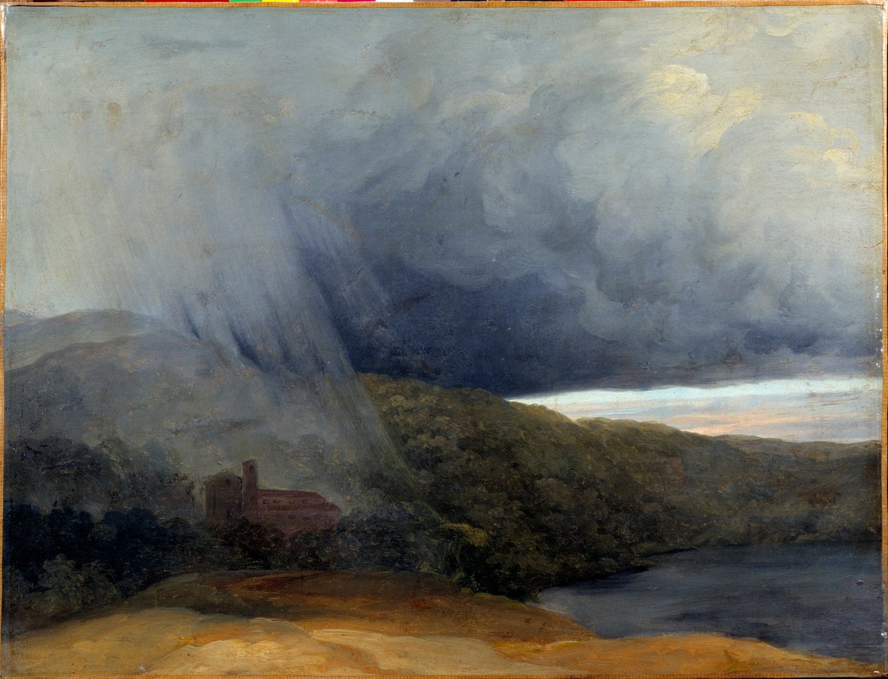 Tempestade junto a um lago. Pierre-Henri De Valenciennes (1750-1819) de Pierre Henri de Valenciennes