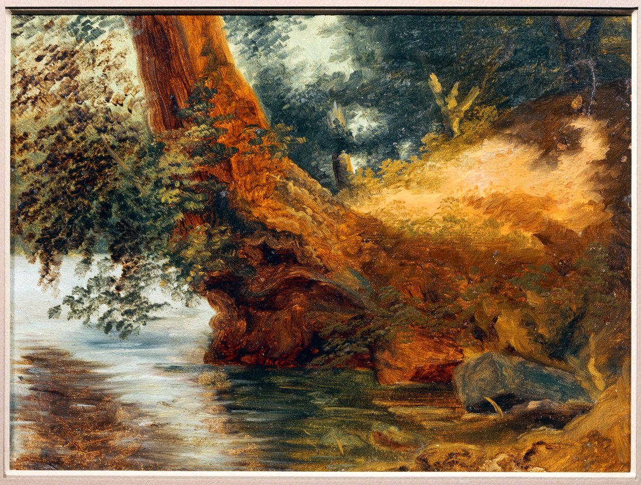 Sur la rive du lac de Nemi - Na margem do lago Nemi ... de Pierre Henri de Valenciennes