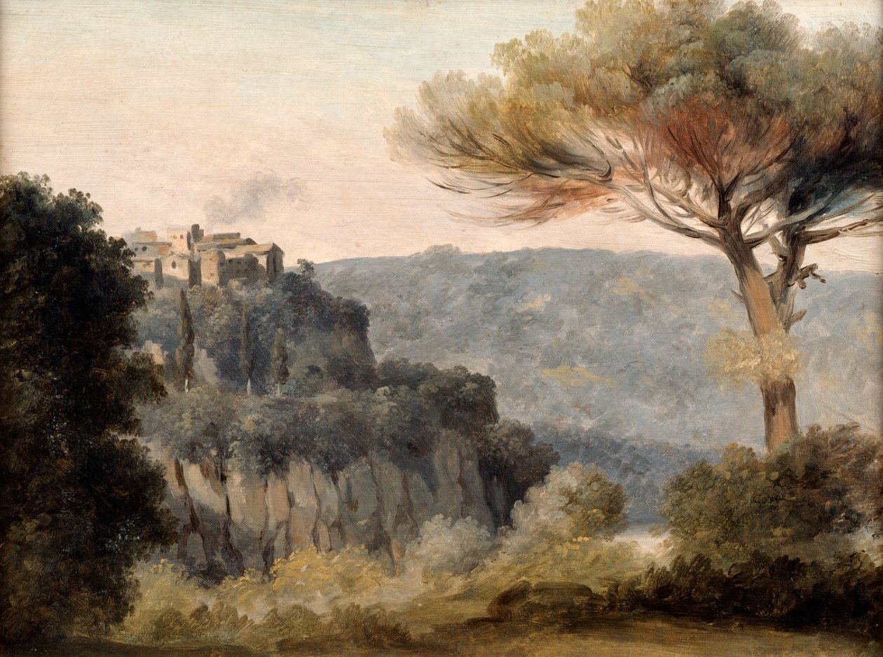 A vila de Nemi, final do século XVIII de Pierre Henri de Valenciennes