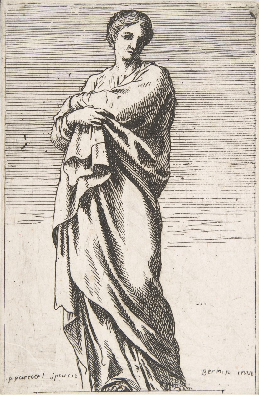 Figura feminina em pé, ca. 1739-40., c. 1739-40. de Pierre Ignace Parrocel