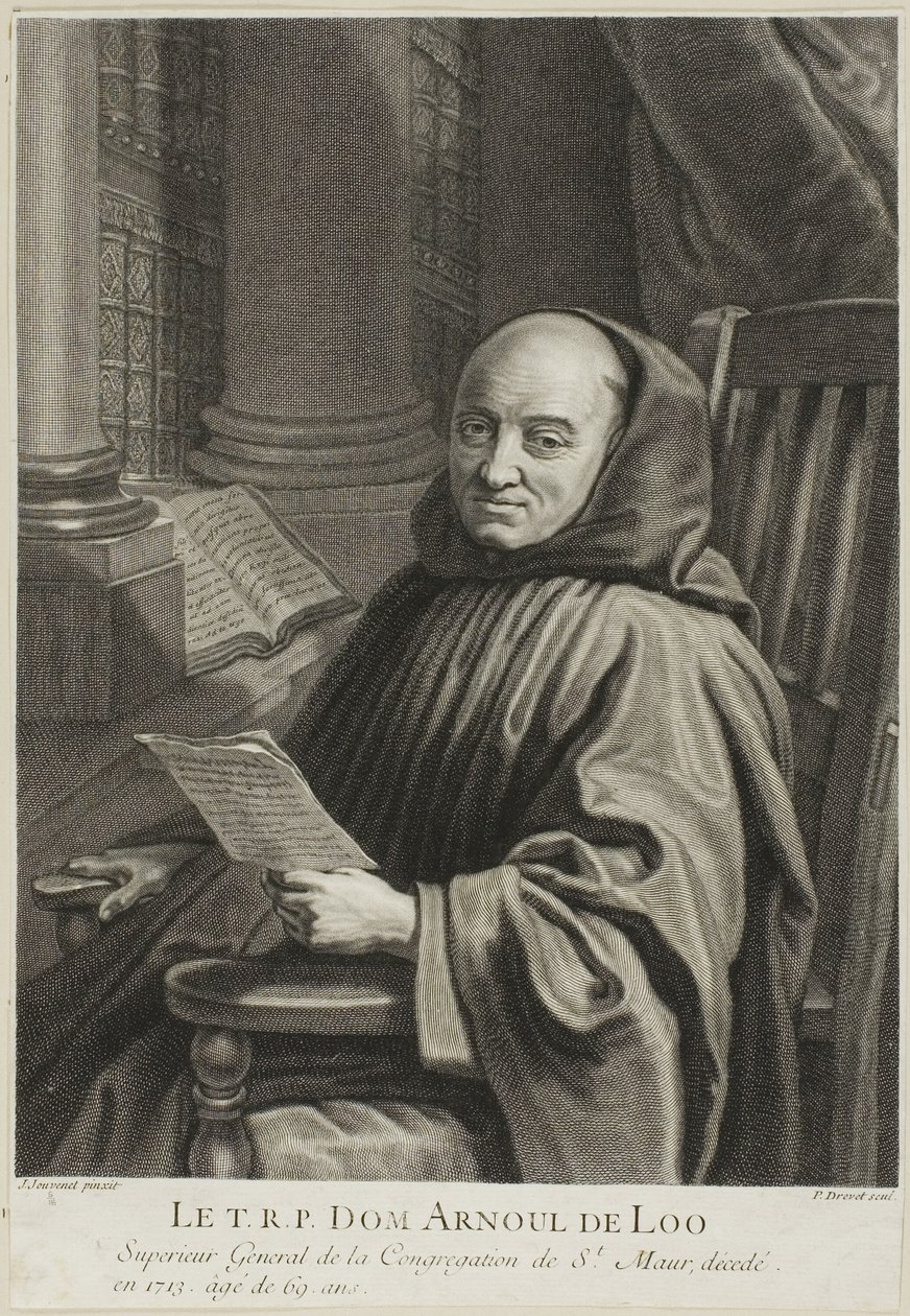 Retrato do Padre Arnoul de Loo de Pierre Imbert Drevet