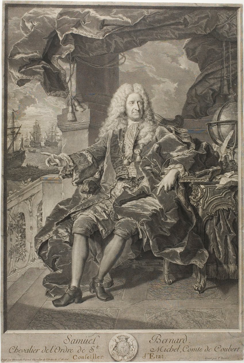 Retrato de Samuel Bernard, Conselheiro de Estado de Pierre Imbert Drevet