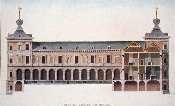 Cross Section of Chateau at Ronse, Belgium, from 
