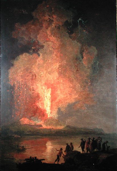 Monte Vesúvio Erupção (óleo sobre tela) de Pierre Jacques Volaire
