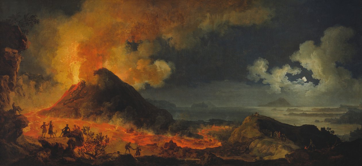 A erupção do Vesúvio, 1771. de Pierre Jacques Volaire
