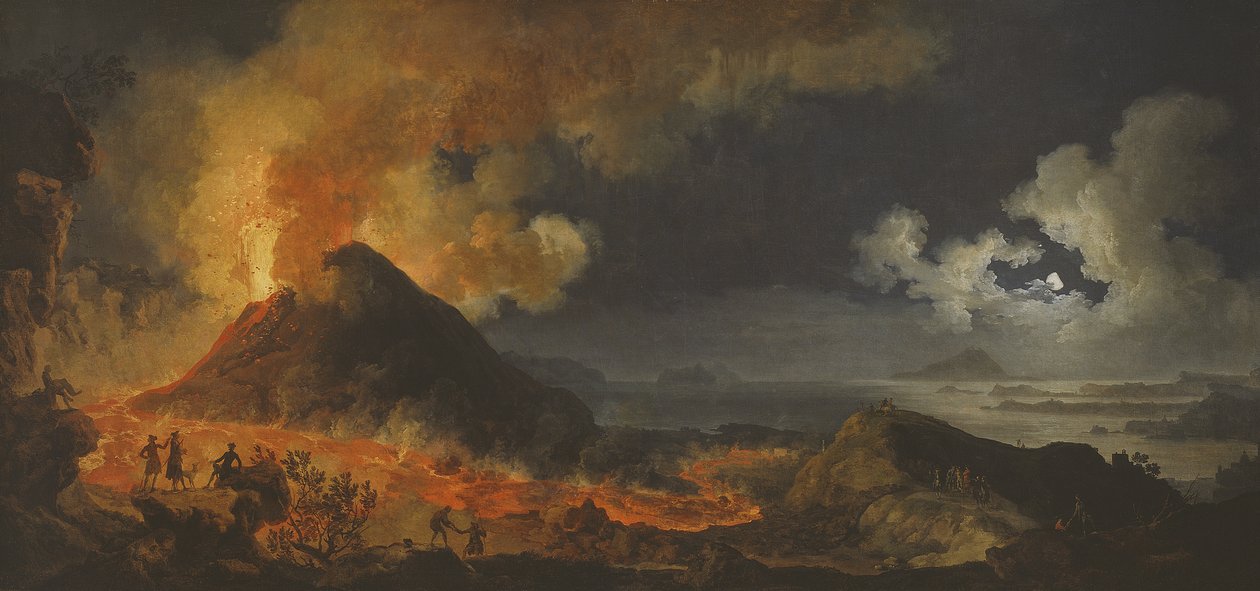 A Erupção do Vesúvio, 1771 de Pierre Jacques Volaire