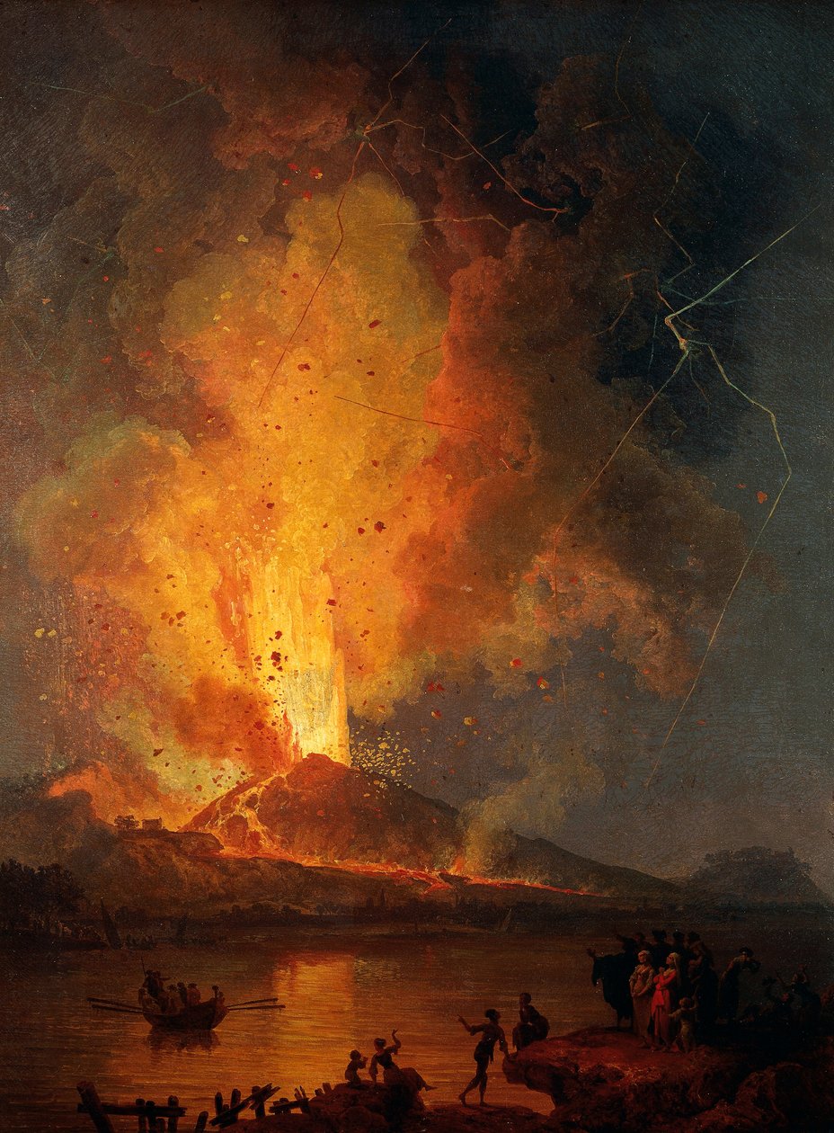 Vista da erupção do Vesúvio de Pierre Jacques Volaire