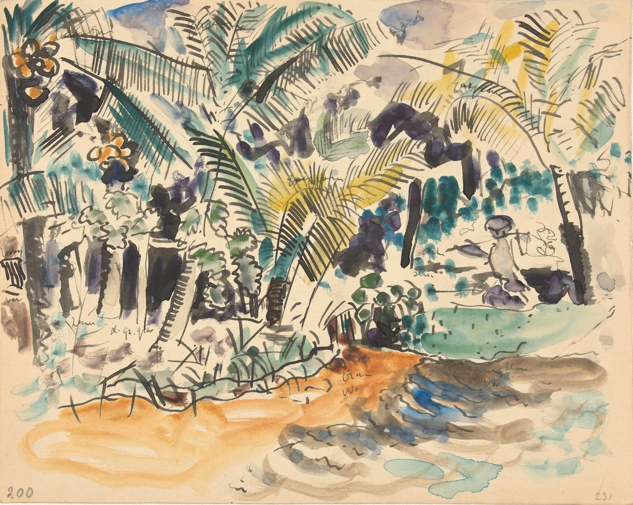 paisagem com palmas de Pierre Jean Apol