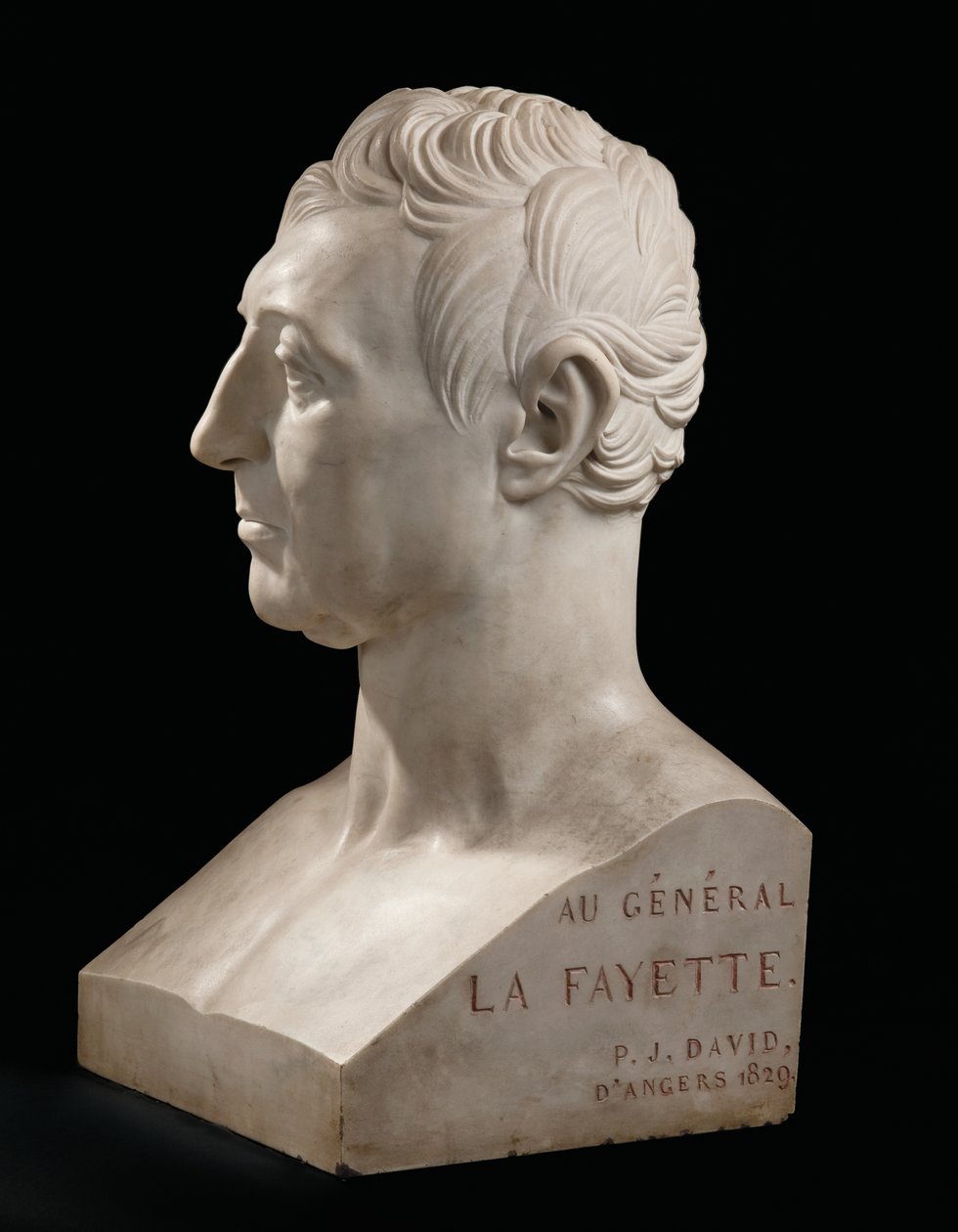 Busto de Marie-Joseph-Gilbert du Motier, Marquês de La Fayette de Pierre Jean David dAngers