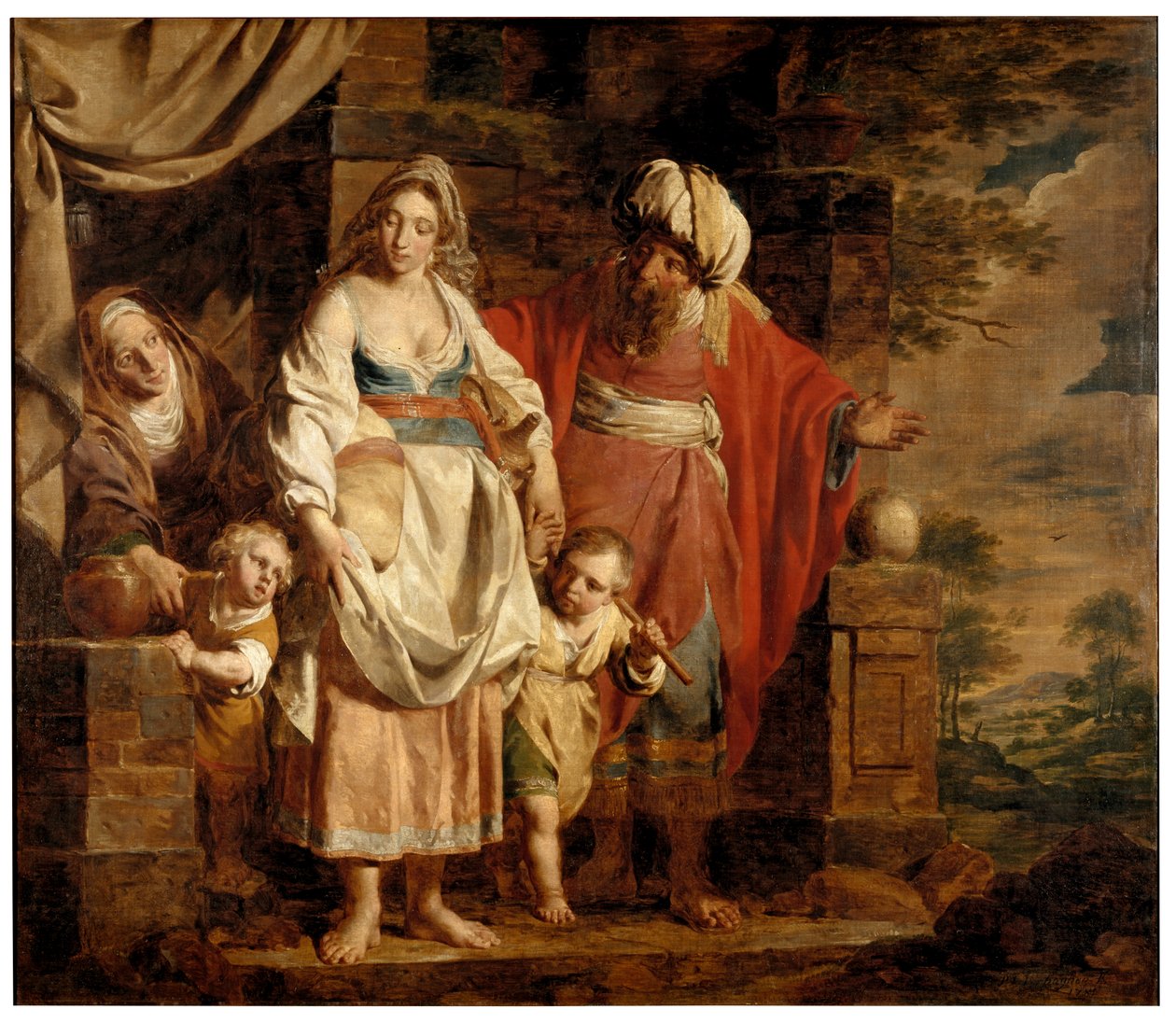 A História de Abraão (óleo sobre painel) de Pierre Joseph Verhaghen