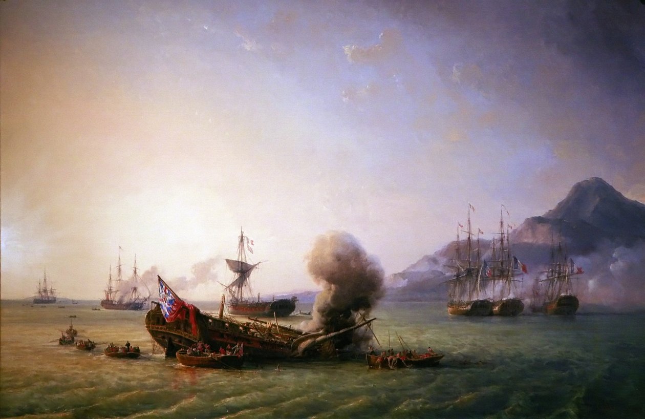 Francês: Combat du Grand Port, 23 de agosto de 1810 de Pierre Julien Gilbert