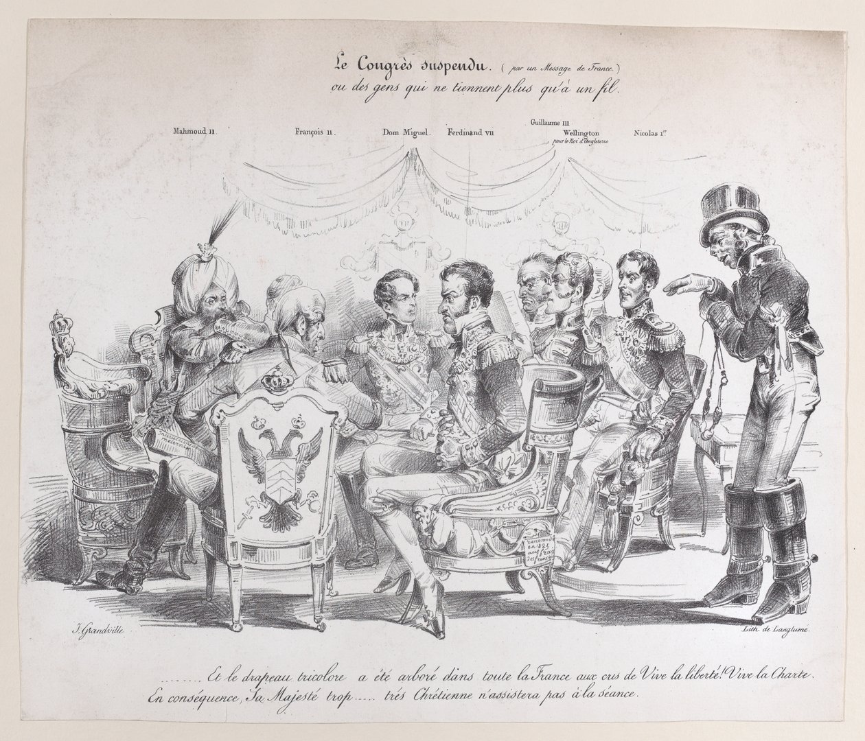 O Congresso Suspenso, ca. 1829. de Pierre Langlumé