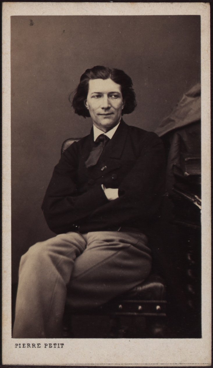 Retrato do dramaturgo Victorien Sardou 1831-1908, ca 1860. de Pierre Lanith Petit