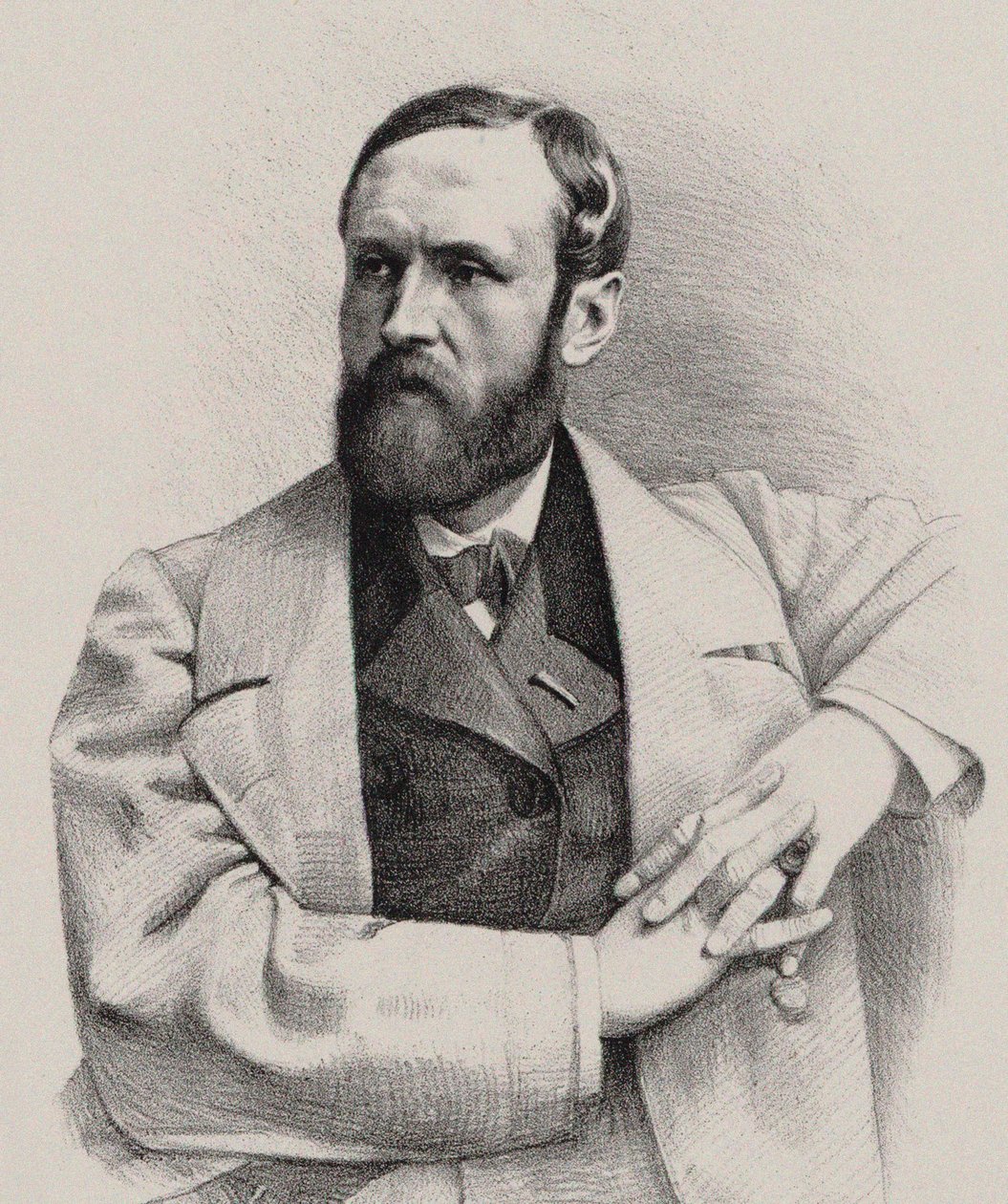 Retrato do organista e compositor Louis James Alfred Lefébure-Wely 1817-1869, 1860. de Pierre Lanith Petit