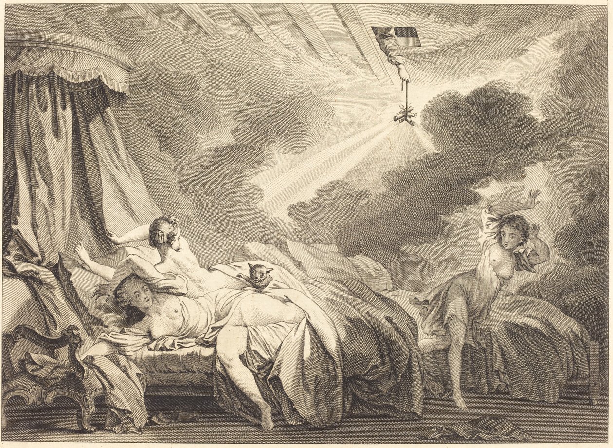 Os fogos de artifício de Pierre Laurent Auvray after Jean Honoré Fragonard
