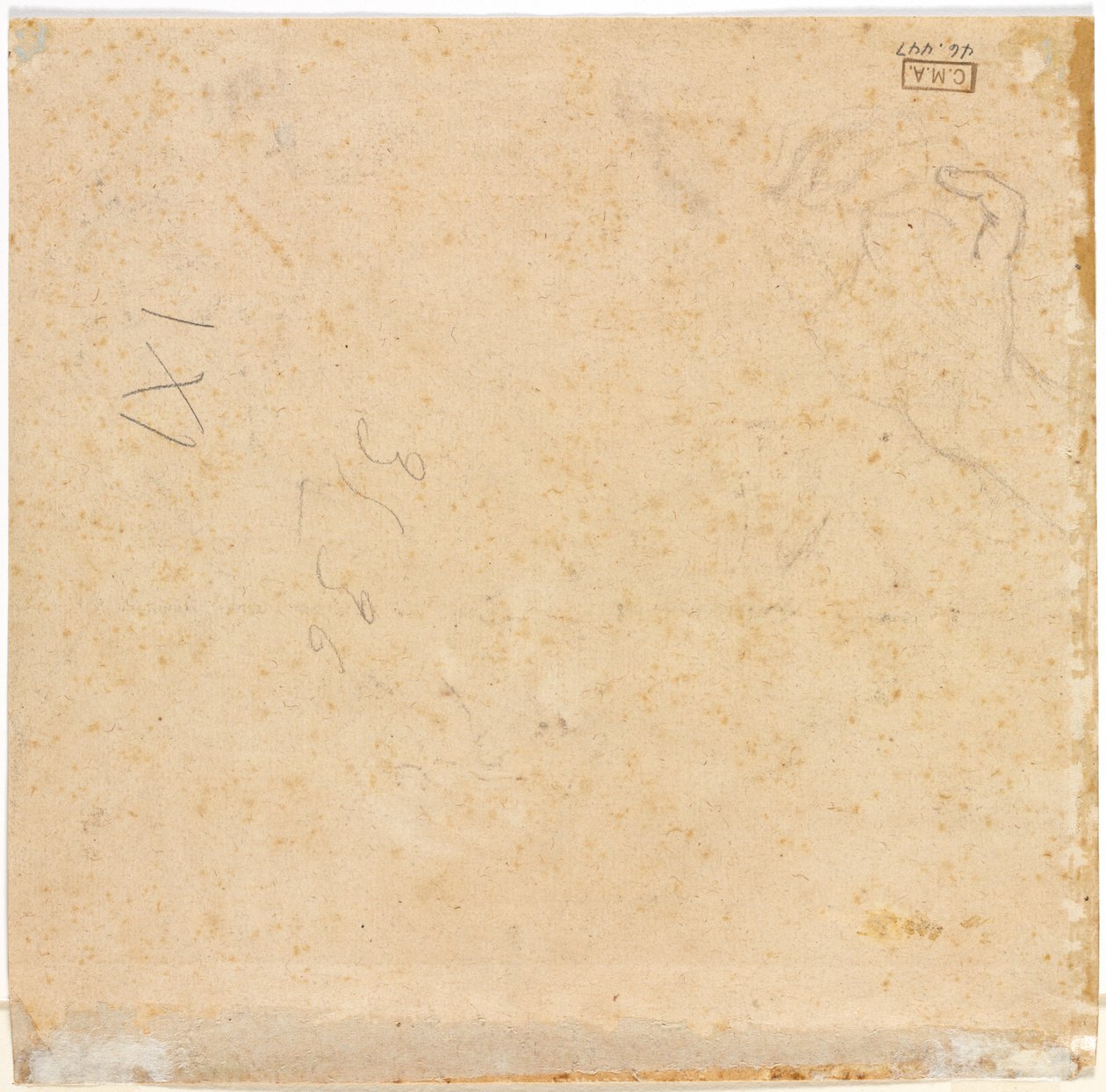 Esboço de uma mão (verso) de Pierre Lenfant