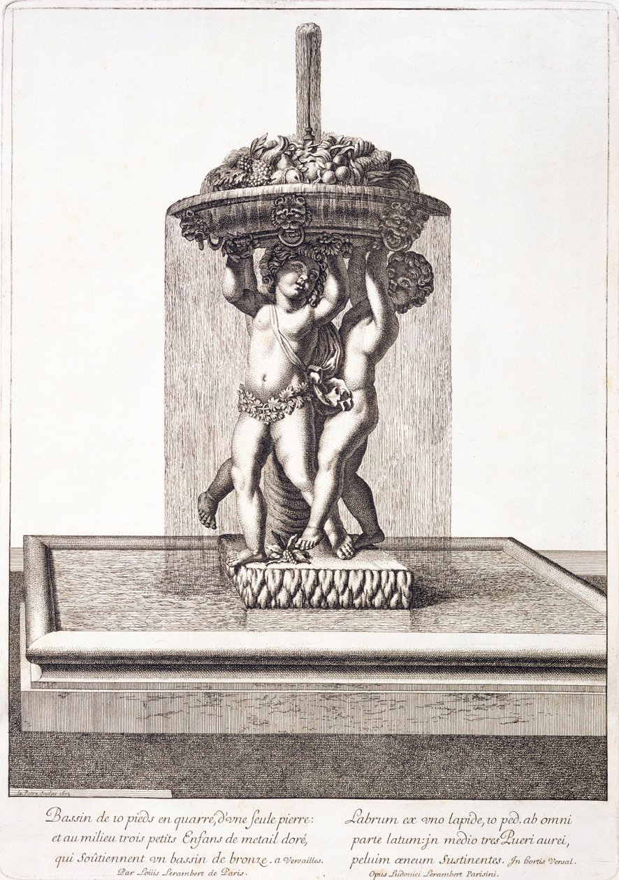 Fonte por Louis Lerambert em Versalhes, 1673 de Pierre Lepautre