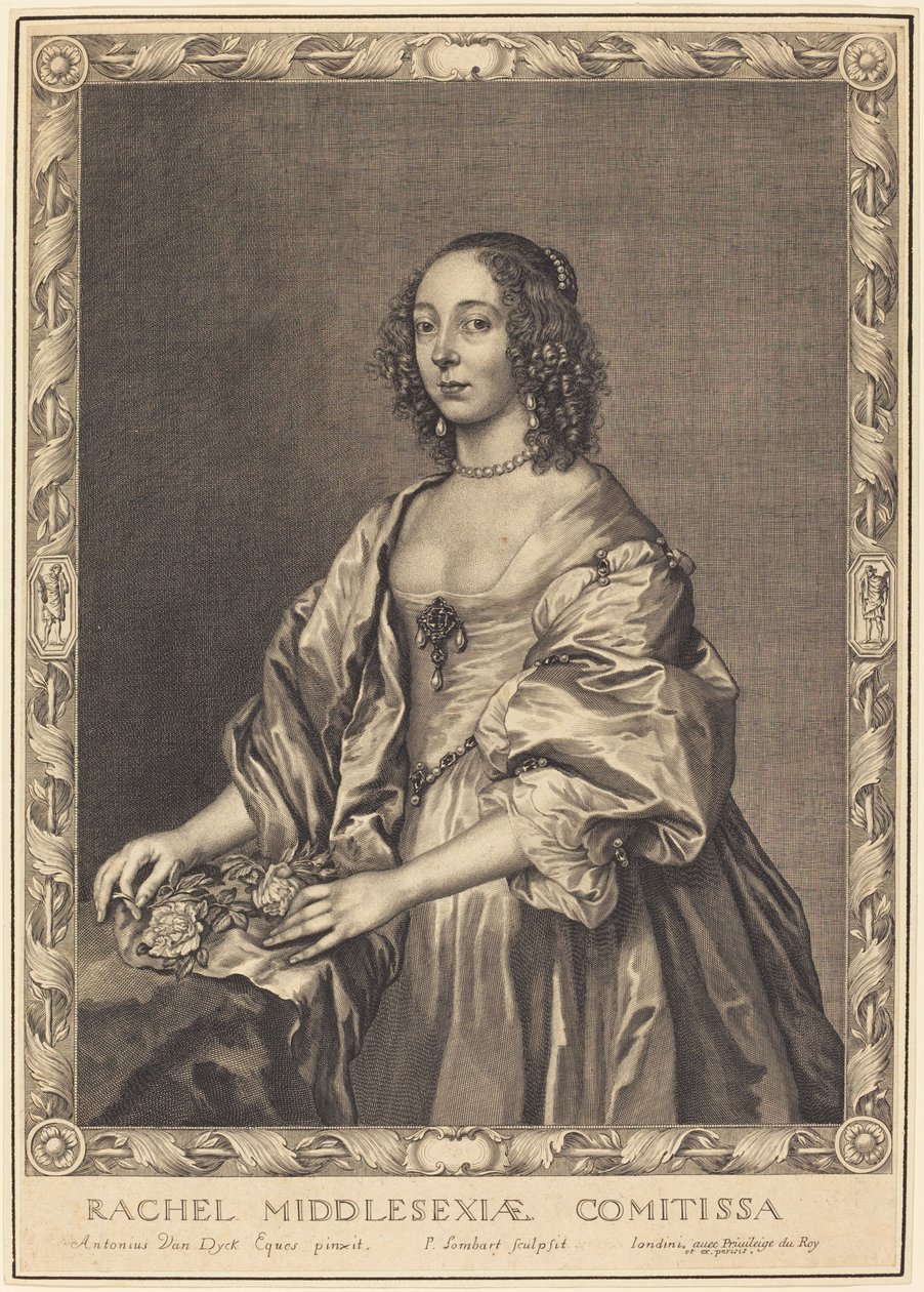 Rachel, Condessa de Middlesex de Pierre Lombard after Sir Anthony van Dyck
