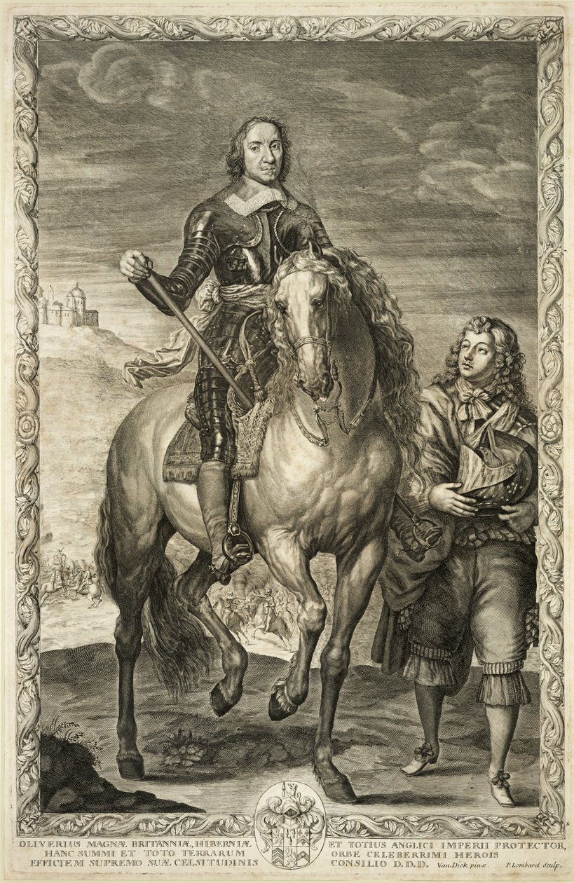 Retrato equestre de Oliver Cromwell de Pierre Lombard or Lombart