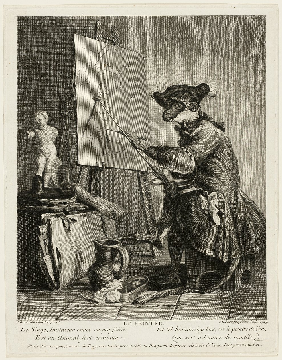 O Macaco Pintor de Pierre Louis de Surugue
