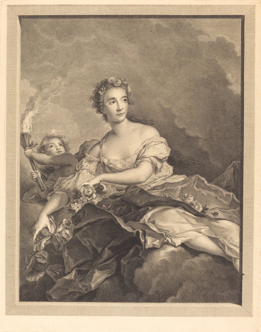 A noite passa, a Aurora aparece de Pierre Maleuvre after Jean Marc Nattier