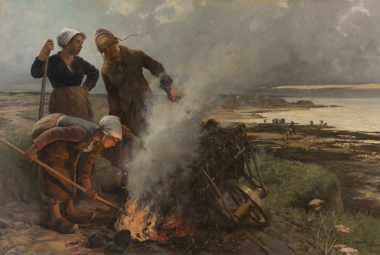 Les Brûleuses de varech The kelp burners, 1884. de Pierre Marie Beyle