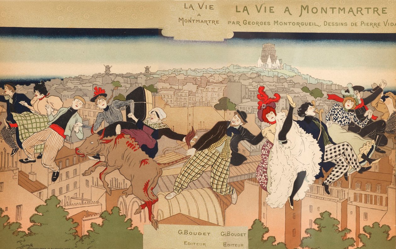 Vida em Montmartre, 1897. de Pierre Marie Louis Vidal