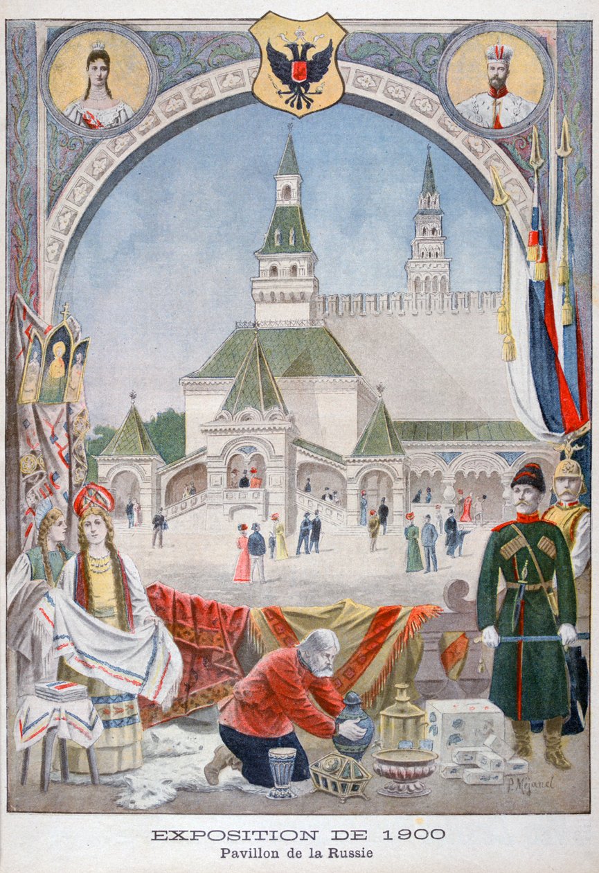 O pavilhão russo na Exposição Universal de 1900, Paris, 1900 de Pierre Mejanel