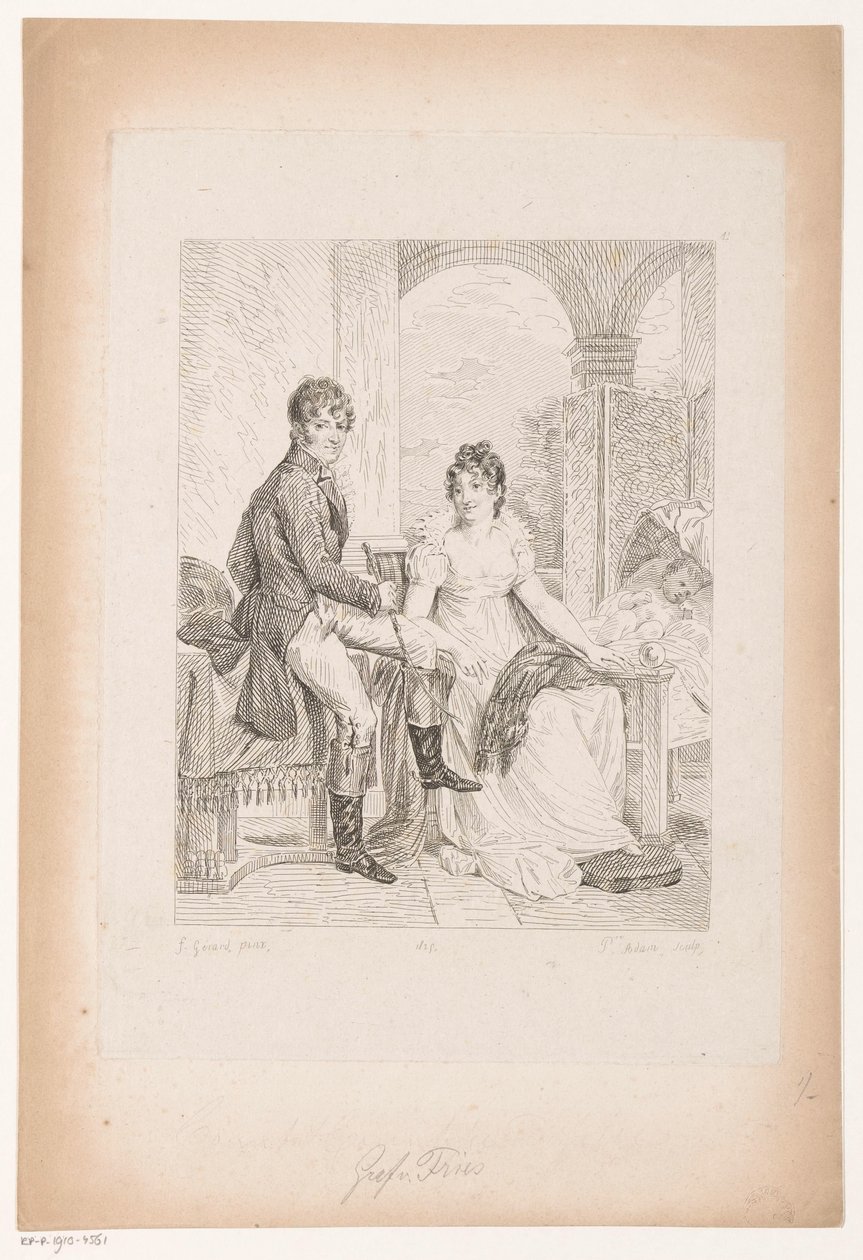 Retrato de Moritz von Fries e da sua esposa
Colecção de retratos históricos do Barão Gérard (título da série)
Collection des Portraits historiques de Mr. le Baron Gérard (título da série) de Pierre Michel Adam
