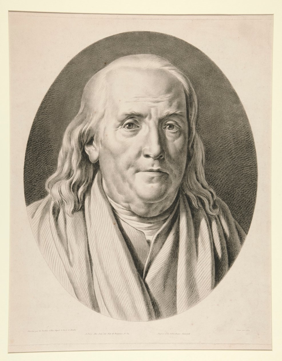 Benjamin Franklin, depois de uma escultura de Jean-Antoine Houdon de Pierre Michel Alix
