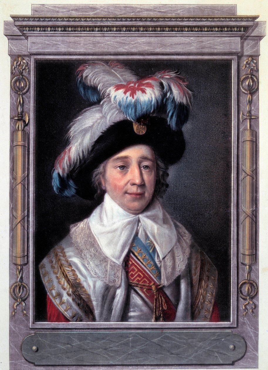 Revolução Francesa: Retrato de Paul de Barras (1755-1829), político francês. Gravura de Alix Pierre Michel (1762 - 1817). de Pierre Michel Alix