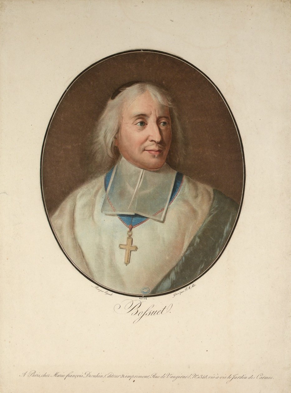 Retrato de Jacques-Bénigne Bossuet 1627-1704, c. 1795. de Pierre Michel Alix