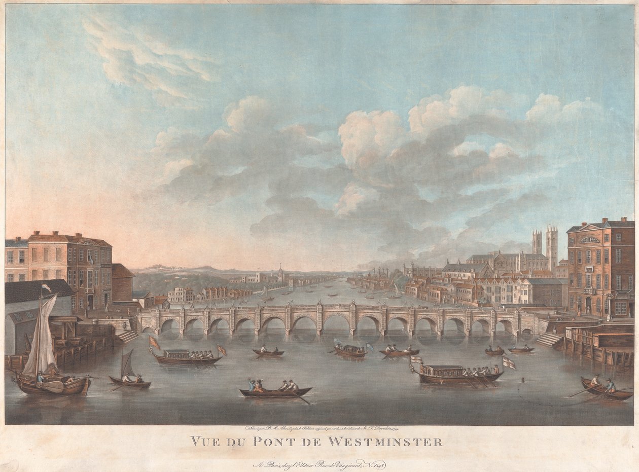 Vista da ponte de Westminster de Pierre Michel Alix