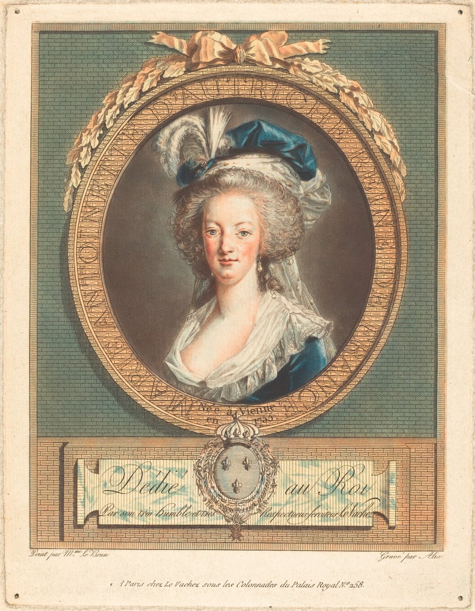 Rainha Maria Antonieta de Pierre Michel Alix after Élisabeth Louise Vigée Le Brun