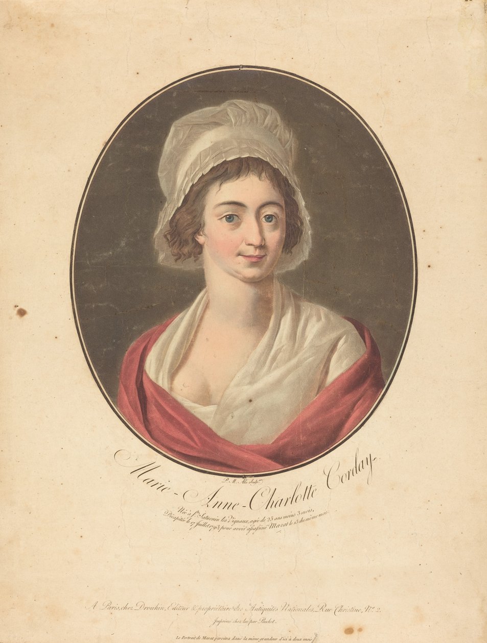 Charlotte Corday de Pierre Michel Alix after Jean François Garnerey