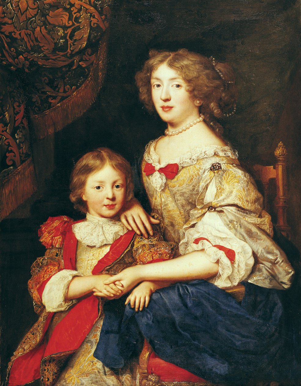 Uma mulher e seu filho de Pierre Mignard