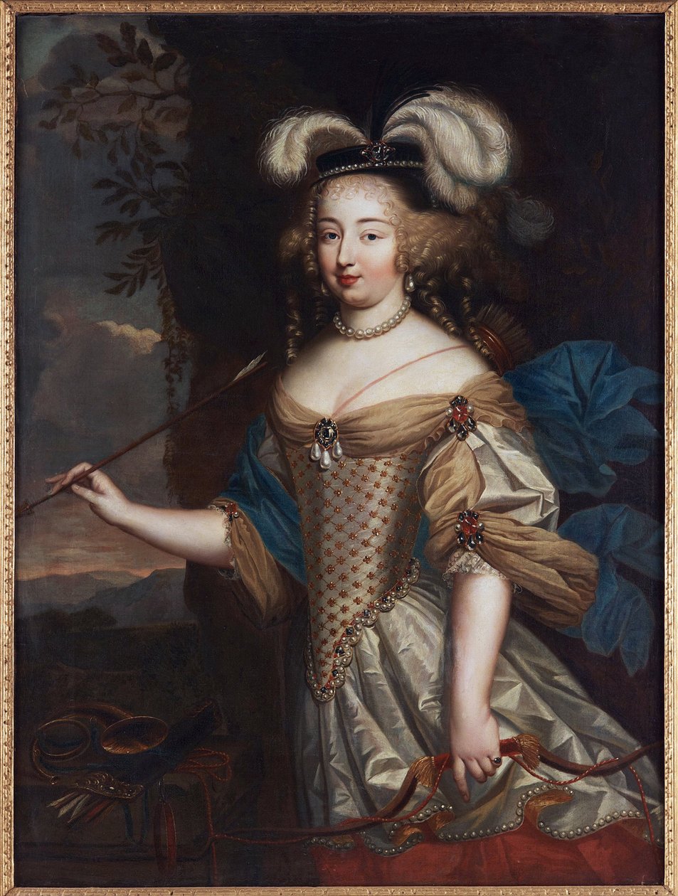 Madame de Montespan - Françoise Athenais de Rochechouart, marquise de Montespan (1640-1707), como Diana, de Mignard, Pierre (1612-1695). Óleo sobre tela. Dimensão : 130x95,5 cm. Coleção Privada de Pierre Mignard