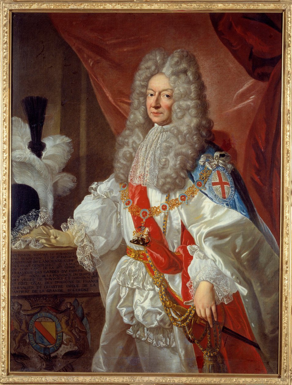 Retrato de Antonin Nompar de Caumont, Duque de Lauzun (1633-1723) marechal de França e esposo da Grande Mademoiselle, Duquesa de Montpensier Pintura de Pierre Mignard (1612-1695) La Rochelle, musee des Beaux Arts - Retrato de Antonin de Pierre Mignard
